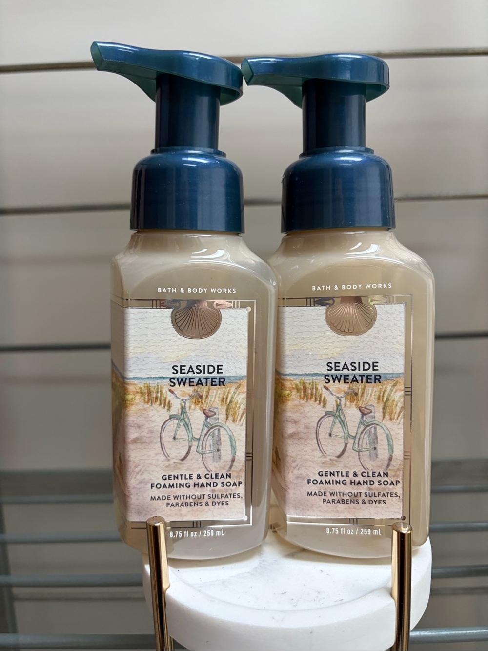 Bath & Body Works Seaside Sweater Gentle & Clean Foaming Hand Soap Duo NWT